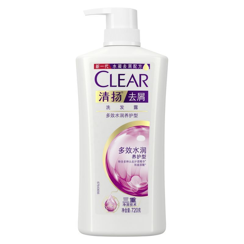 清扬（CLEAR）去屑洗发露多效水润养护型白瓶720G【联合利华】