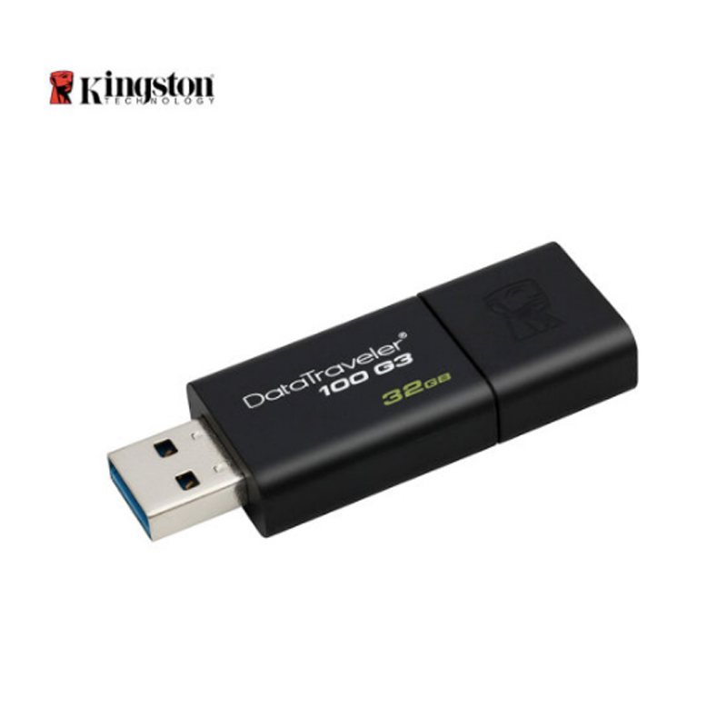 金士顿（Kingston）32GB USB3.0 U盘 DT100G3 黑色 滑盖设计 时尚便利（100个起订) 黑色