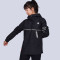 中国李宁(LI-NING)运动风衣女子2019春夏季新品潮流时尚印花舒适休闲连帽聚酯纤维运动服上衣外套 AFDP038-3标准黑 女S(160/84A)