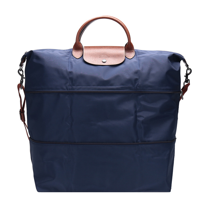 Longchamp 珑骧 LE PLIAGE 女士系列织物大号可折叠手提单肩包 1911 089 556-海军蓝色