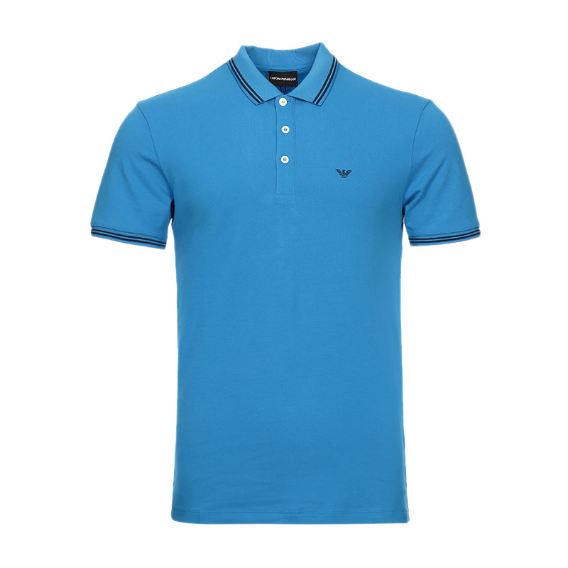 EMPORIO ARMANI EA 阿玛尼 男士棉质短袖POLO衫 8N1F30 1JPTZ S 0783-天蓝色