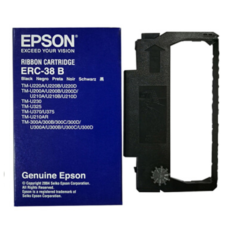 爱普生针式打印机原装ERC-38B色带架 适用于TM-300A/300B/300C/300D/U200/U210机型 黑色
