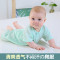 龙之涵 婴儿连体衣初生儿春夏爬服宝宝纯棉短袖哈衣0-1-24个月薄款和尚服 90cm 绿色