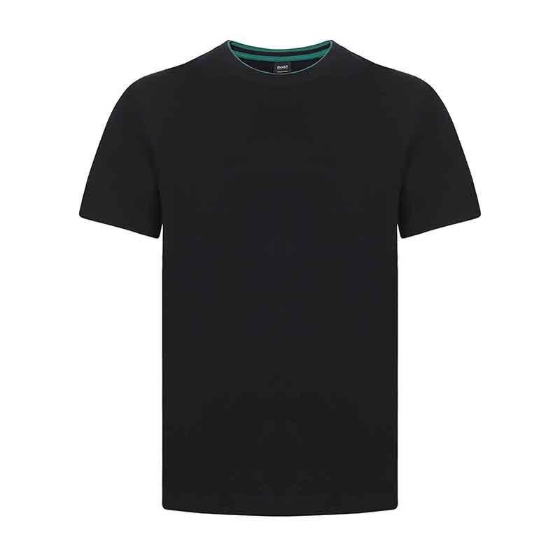 HUGO BOSS 雨果博斯 男士棉质圆领短袖T恤衫 50398304 001-黑色 XXL