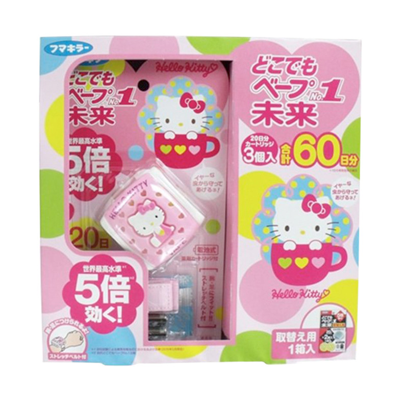 Fumakilla VAPE未来 5倍高效 HELLO KITTY驱蚊手环（驱蚊器+3药芯+2电池）