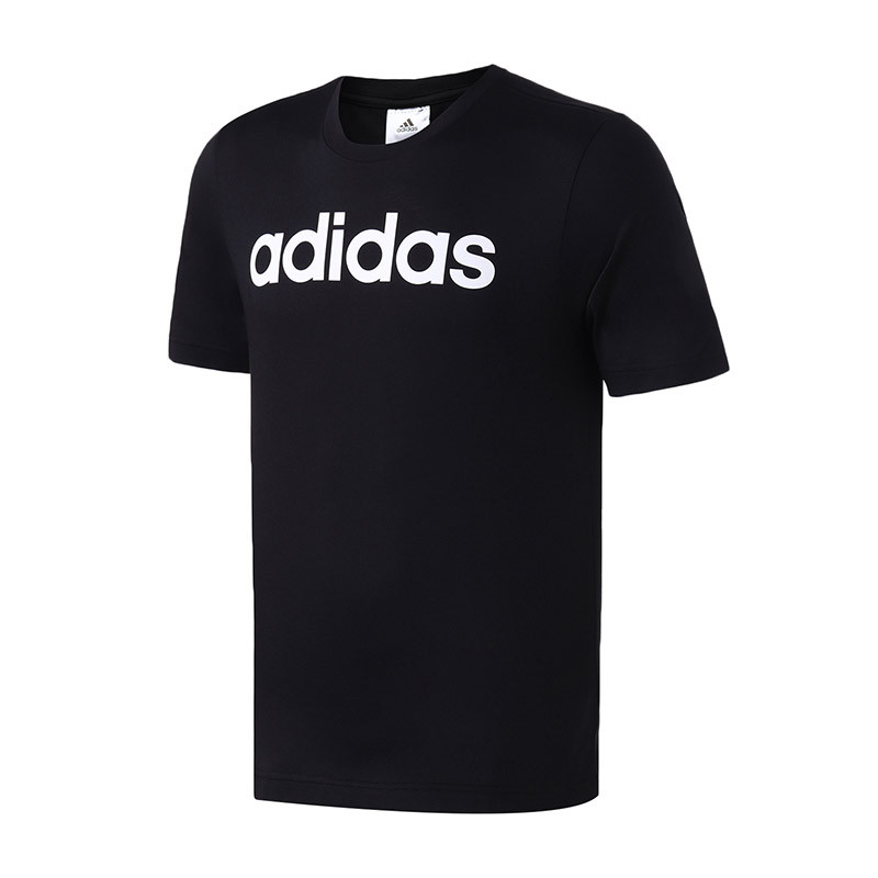 【自营】adidas男子短袖T恤圆领logo休闲运动服DU0404 S DU0404黑色