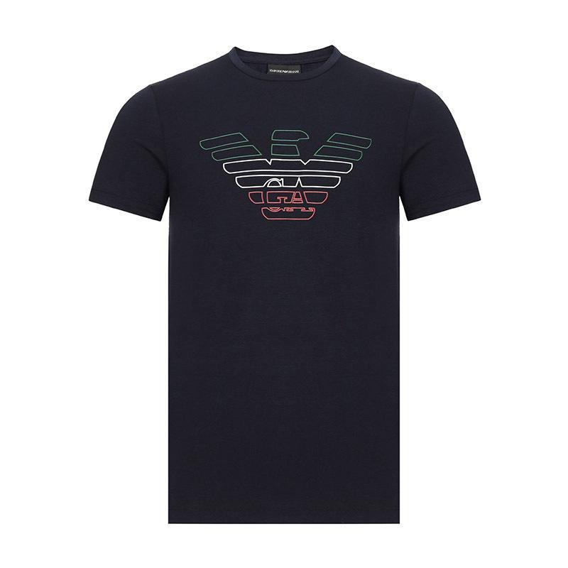 EMPORIO ARMANI EA 阿玛尼 男士棉质圆领短袖T恤衫 3Z1T90 1J11Z 0922-海军蓝色 S
