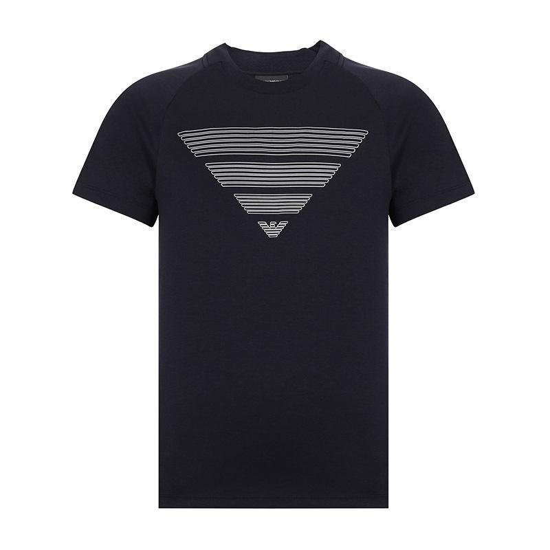 EMPORIO ARMANI EA 阿玛尼 男士棉质圆领短袖T恤衫 3Z1T71 1JPRZ 0922-海军蓝色 XS