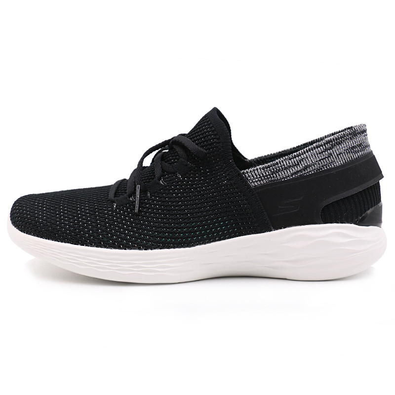 Skechers斯凯奇女鞋YOU系列面透气休闲运动鞋14960-BKW 黑色14960-BKW 37
