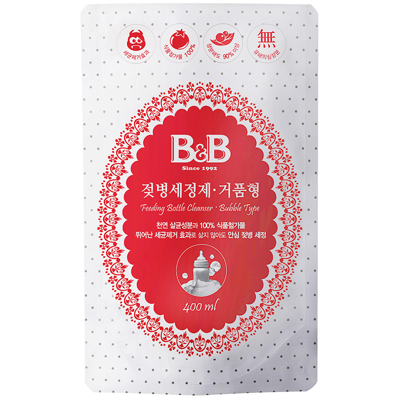 B&B 保宁 奶瓶清洁剂 泡沫型袋装400ml