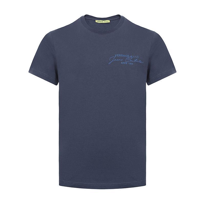 Versace Jeans 范思哲 男士棉质圆领短袖T恤 B3GTA76A 36610 238-蓝色 XL