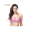meisee/美思新品印花内衣聚拢无钢圈厚杯调整型文胸FA684 深蔚蓝 85C
