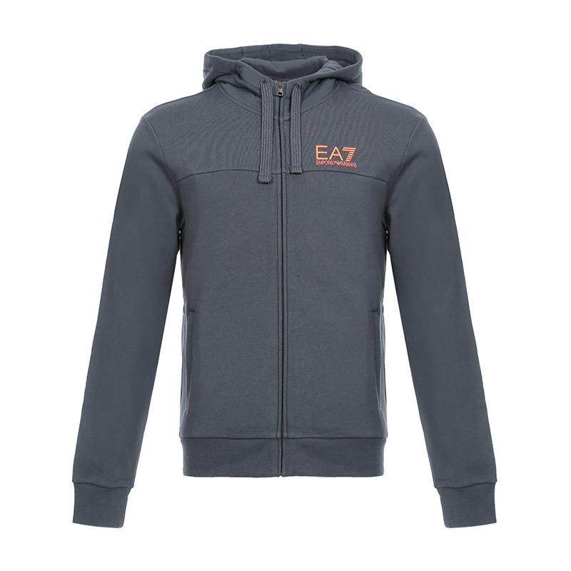 EMPORIO ARMANI EA7 阿玛尼 男士聚酯纤维连帽上衣 6ZPM45 PJ07Z 1994-无烟煤色LOGO图案 XL