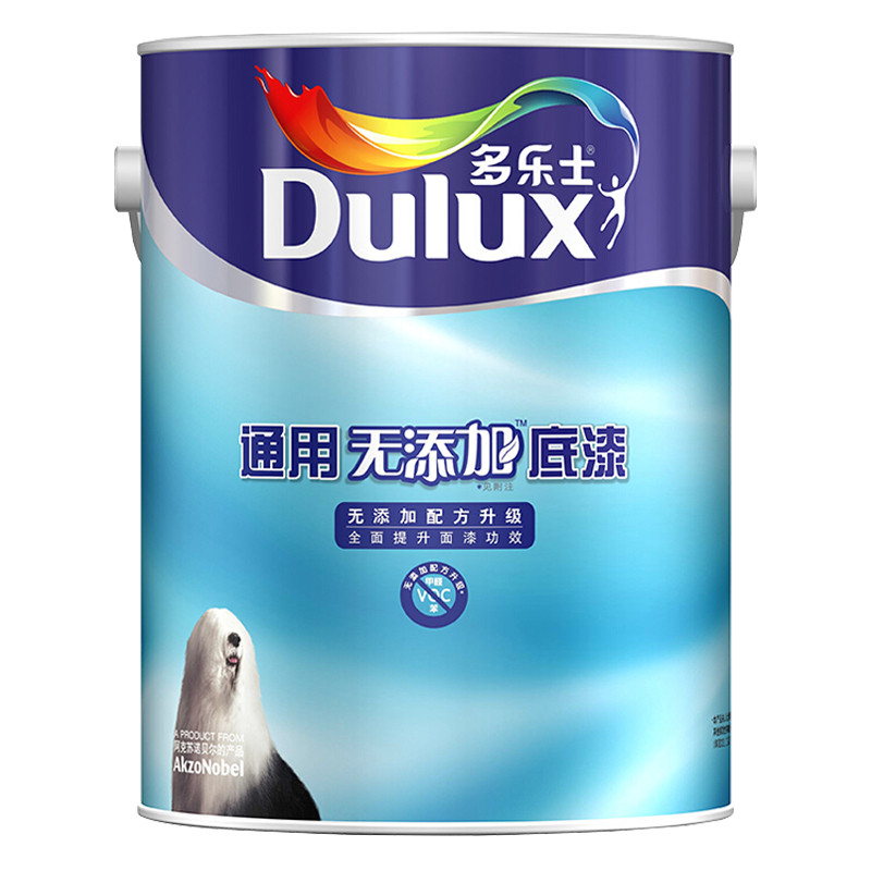 多乐士（Dulux） 通用无添加底漆乳胶漆内墙油漆涂料墙面漆底漆 A914 5L单桶 苏宁配送【5L-单桶】