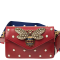 【直营】古驰(GUCCI)Broadway 真皮包盖式女士单肩包斜挎包 女包 红色453778DVUDT8024