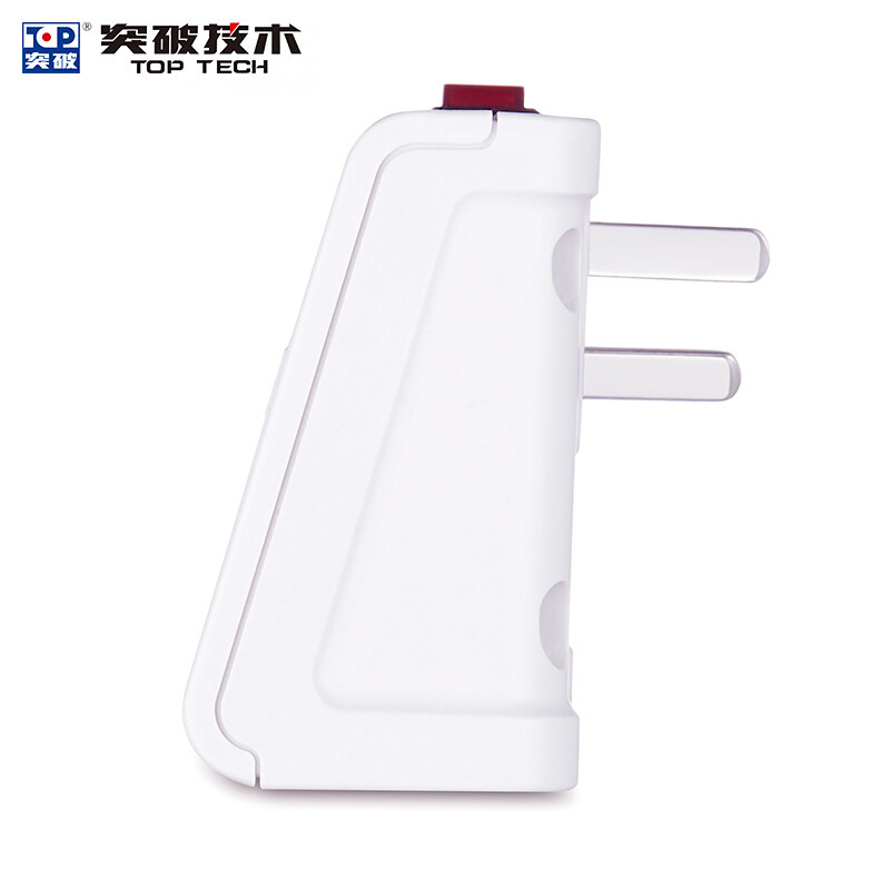 突破(PTOTOP）TZ-C08无线转换插座 3位多功能一转三插头 分控开关墙面扩展转换器 转化器 过载断电