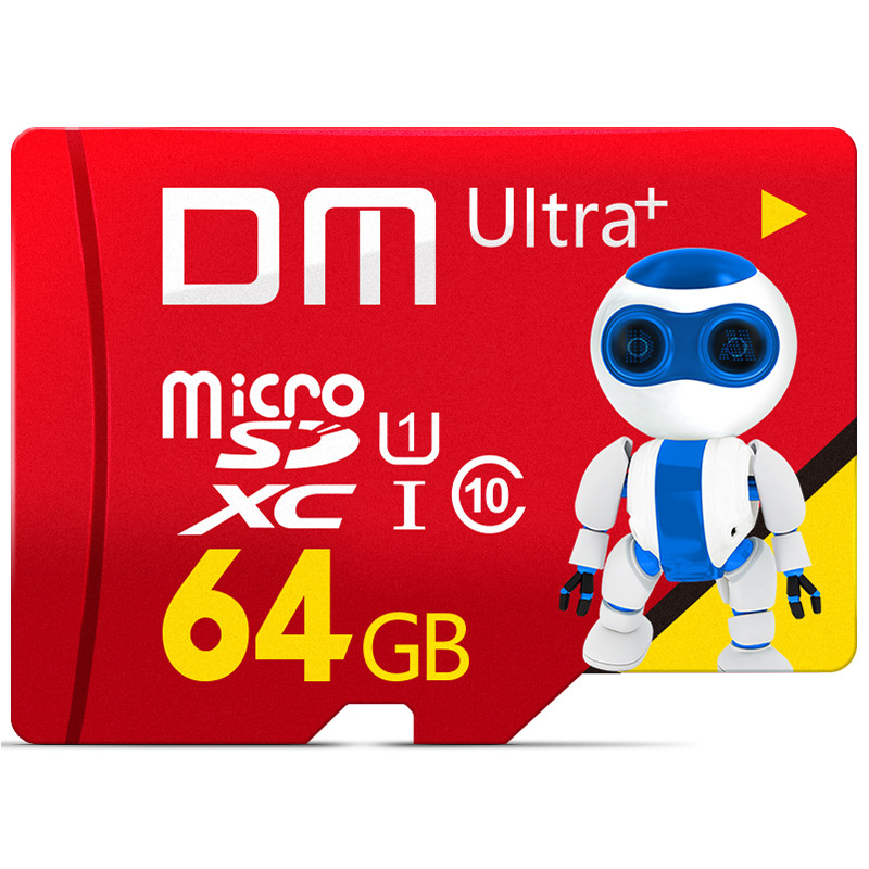 DM 64GB TF（MicroSD）存储卡 C10 机器人TF卡 手机内存卡行车记录仪平板高速存储卡红色