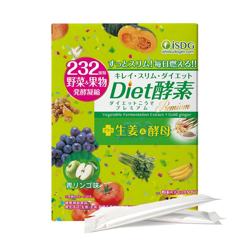 ISDG/日本进口diet酵素粉末232种果蔬水果酵素粉15支装