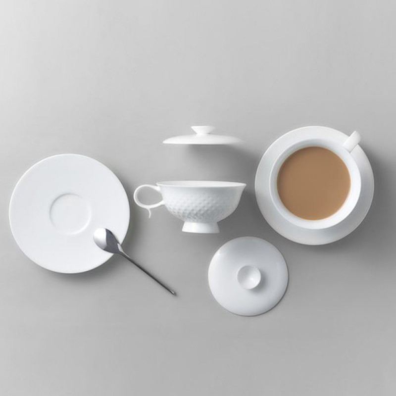 哲品(ZENS) 对白杯碟 骨瓷咖啡杯含勺 (套)