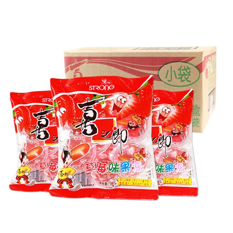 喜之郎 草莓味水果果冻 90g*30袋 整箱装