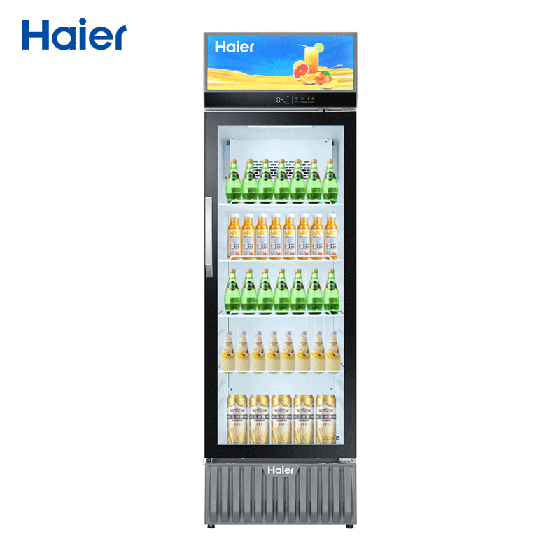 海尔（Haier）SC-339JX 339升冰柜风冷无需除霜商用饮料柜放心奶柜冷藏展示冰柜立式单门冷藏保鲜柜家用冷柜