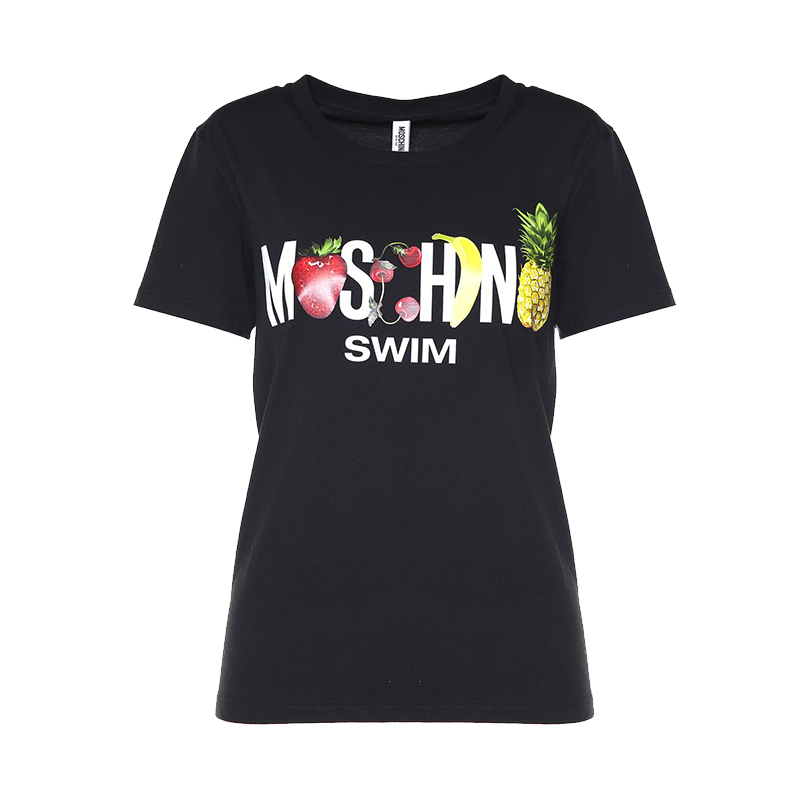 MOSCHINO 水果字母logo短袖T恤 S 黑色