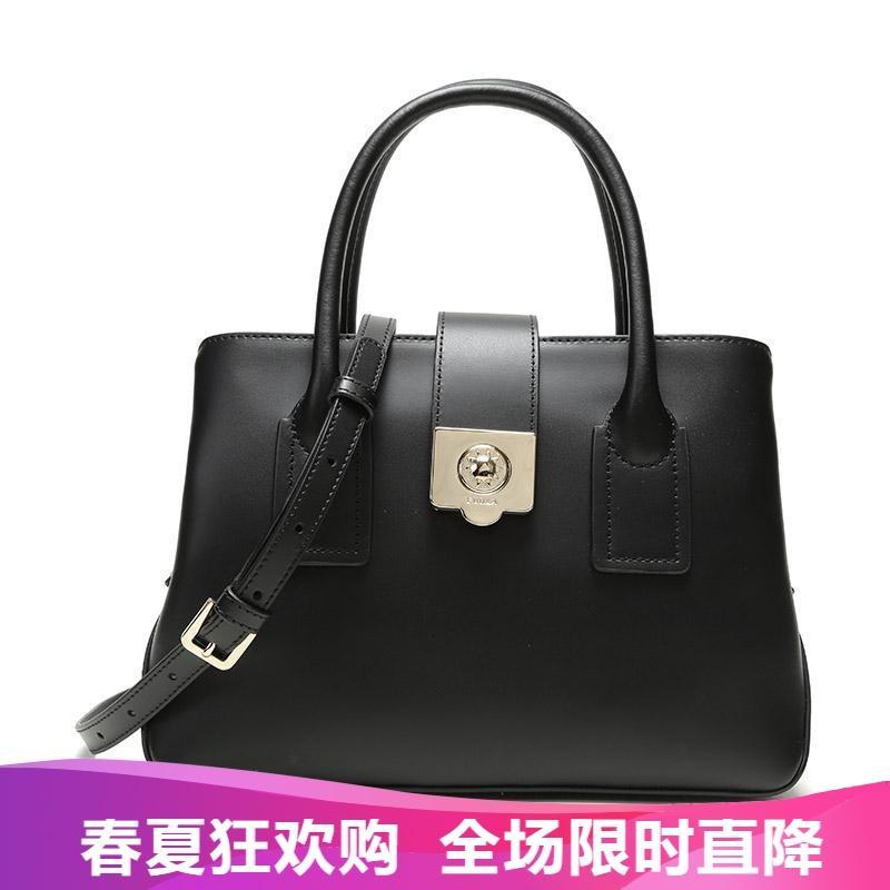 FURLA 芙拉 女士皮革手提单肩包斜挎包 B BUA9 EOS 993449-黑色