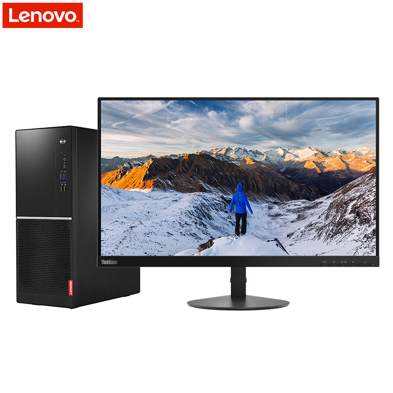 联想(Lenovo)扬天M6400r 台式商用电脑 23.8英寸屏（I5-7400 4GB 1TB 无光驱 W10H）