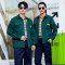 长袖工作服套装男耐磨 AQN-050008 升级款邮电绿+藏蓝裤子套装