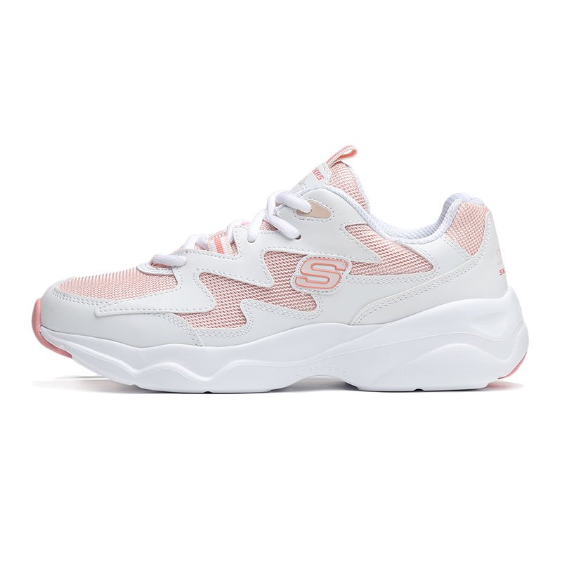 【自营】Skechers斯凯奇女鞋休闲鞋D‘lites时尚熊猫鞋88888105/WCRL 88888105/WCRL白色+珊瑚色 35码