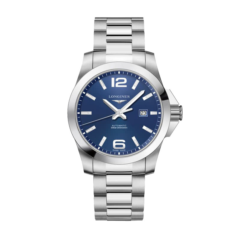 LONGINES/浪琴康卡斯系列机械男表L3.778.4.96.6 深蓝色