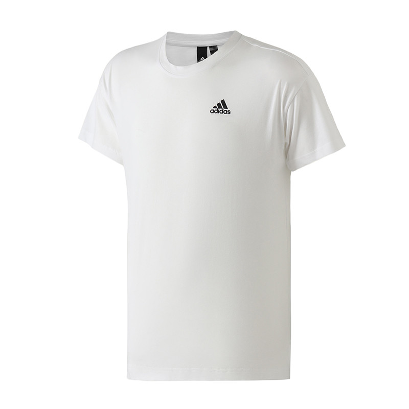 阿迪达斯男服短袖T恤圆领休闲运动服DV3061 XL DV3061白