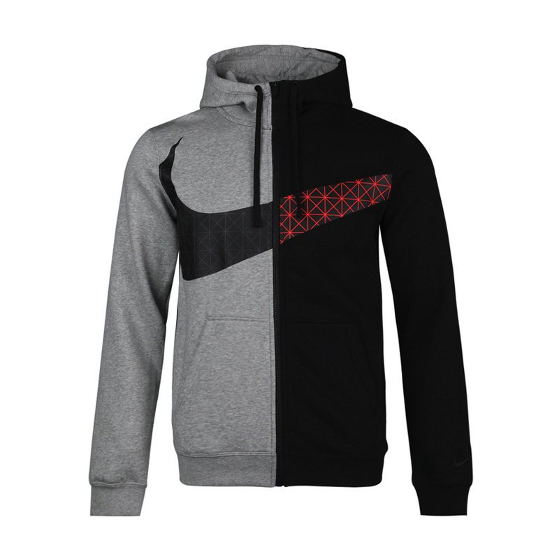 耐克NIKE春季男子休闲防风连帽运动针织夹克BV5822-010 2XL BV5822-010