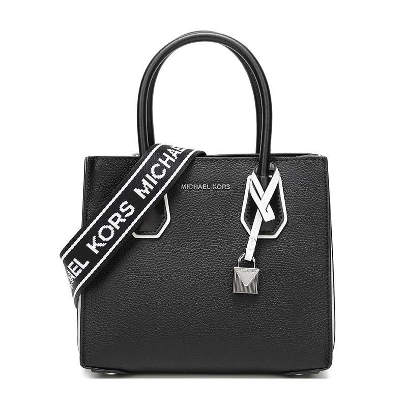 MICHAEL KORS 迈克·科尔斯 女士皮革手提单肩包斜挎包 30H8SM9M3T BLK.OPTICWHT-黑色白色拼色