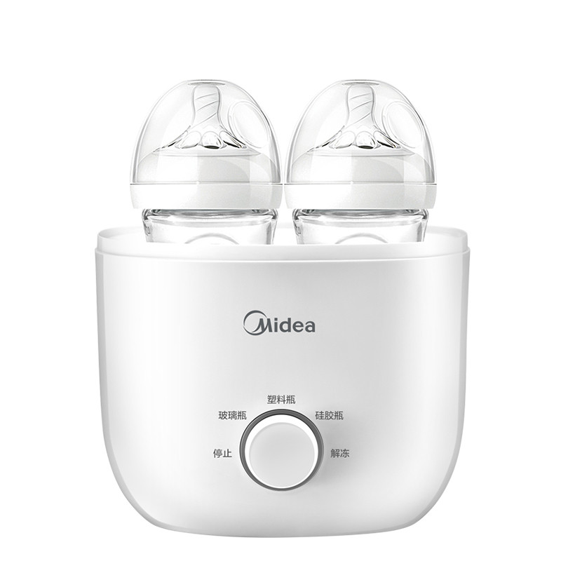 美的（Midea）双瓶暖奶器温奶器二合一智能恒温婴儿多功能奶瓶热奶器、暖奶、蒸煮MI-WNK0201