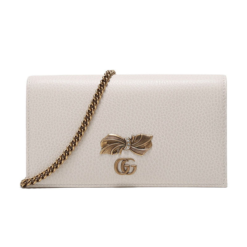 GUCCI 古驰 女士皮革单肩包斜挎包 524293 CAOXT 9158-米色