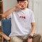 唐狮2019夏装新款男短袖T恤潮流简约文字学生上衣半袖 XL 漂白