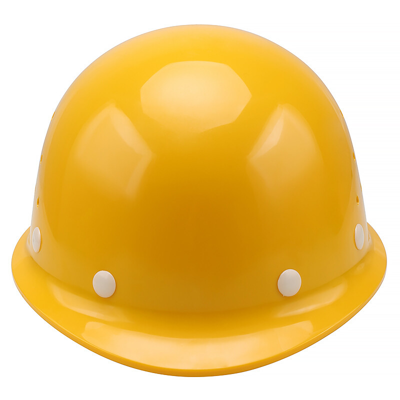 赛拓（SANTO）工地安全帽 盔式透气安全帽 黄色*10个