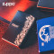 zippo原装进口打火机 经典黑耀冰防风煤油磨砂打火机 黑-四叶草