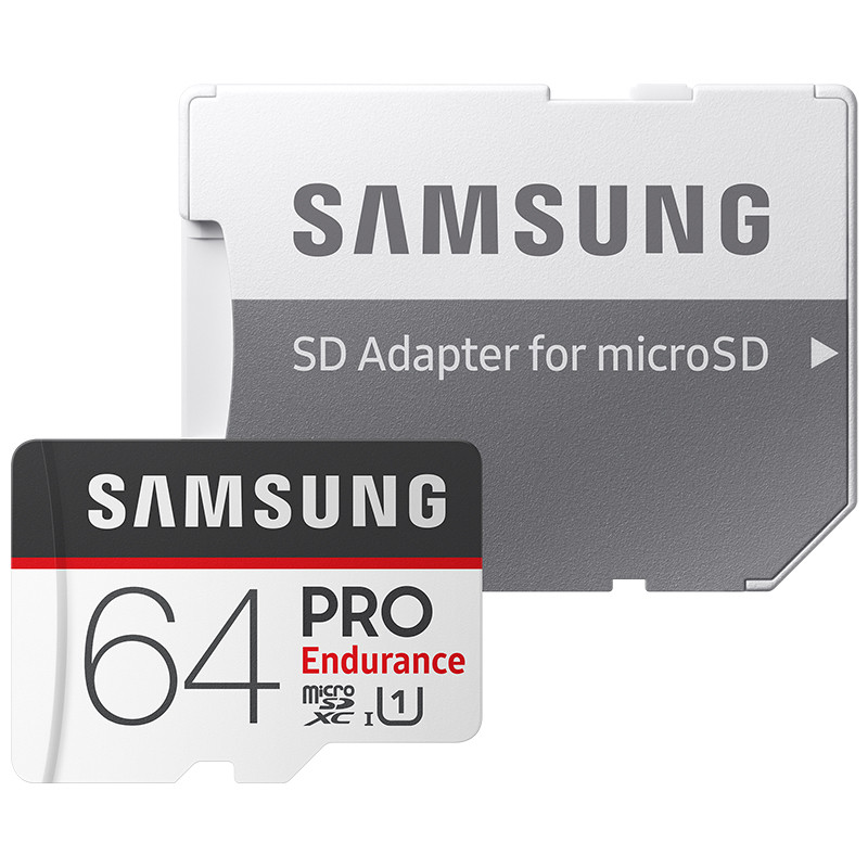 三星(SAMSUNG) 64G microSDXC UHS-1 高度耐用存储卡 + SD适配器