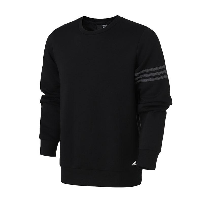 【自营】adidas男服卫衣圆领套头休闲运动服DY5767LDY5767黑色_3 M DY5767黑色