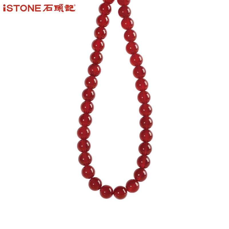 石头记红玛瑙项链女士中国风饰品毛衣链送妈妈送爱人首饰_2 红玛瑙(总长约48cm）