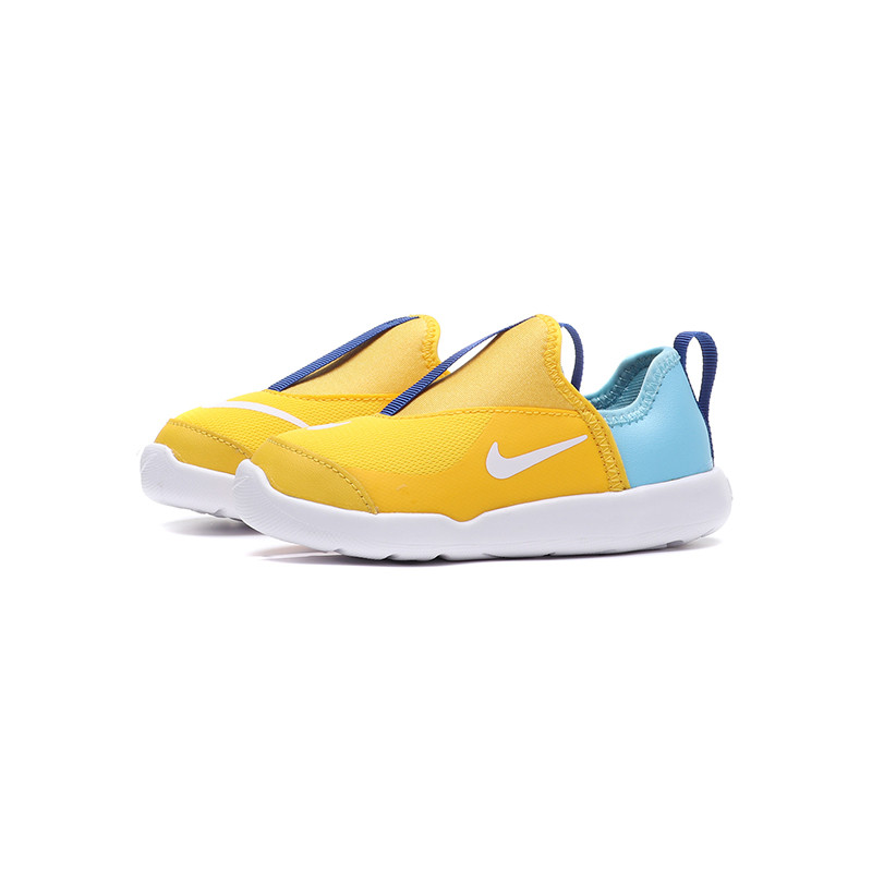 【自营】NIKE男女婴童休闲鞋时尚撞色拼接低帮一脚蹬运动鞋AQ3113 AQ3113-700阿马里洛黄+白+视线蓝+力量靛青 26码/适合脚长145mm