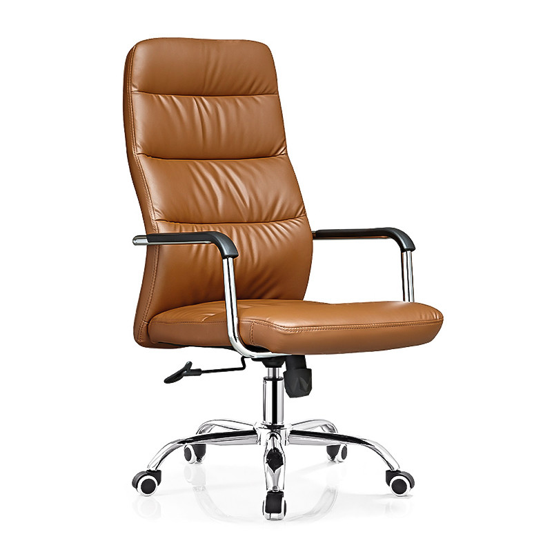 富和美(BNF)8053L优质西皮钢制椅脚电脑椅会议椅办公椅子 棕色