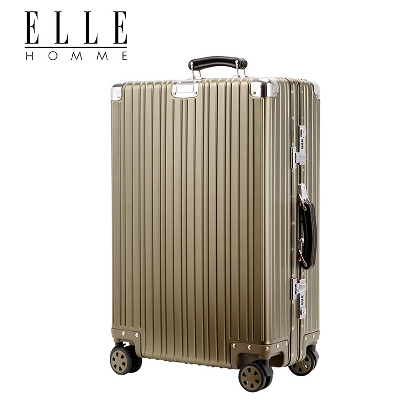 ELLE HOMME复古风镁铝合金拉杆箱商务旅行箱EH1805 28寸 28寸 钛金色