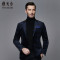Youngor/雅戈尔冬款男士修身西服格子正装礼服单西外套5A34 170/92A 藏青色