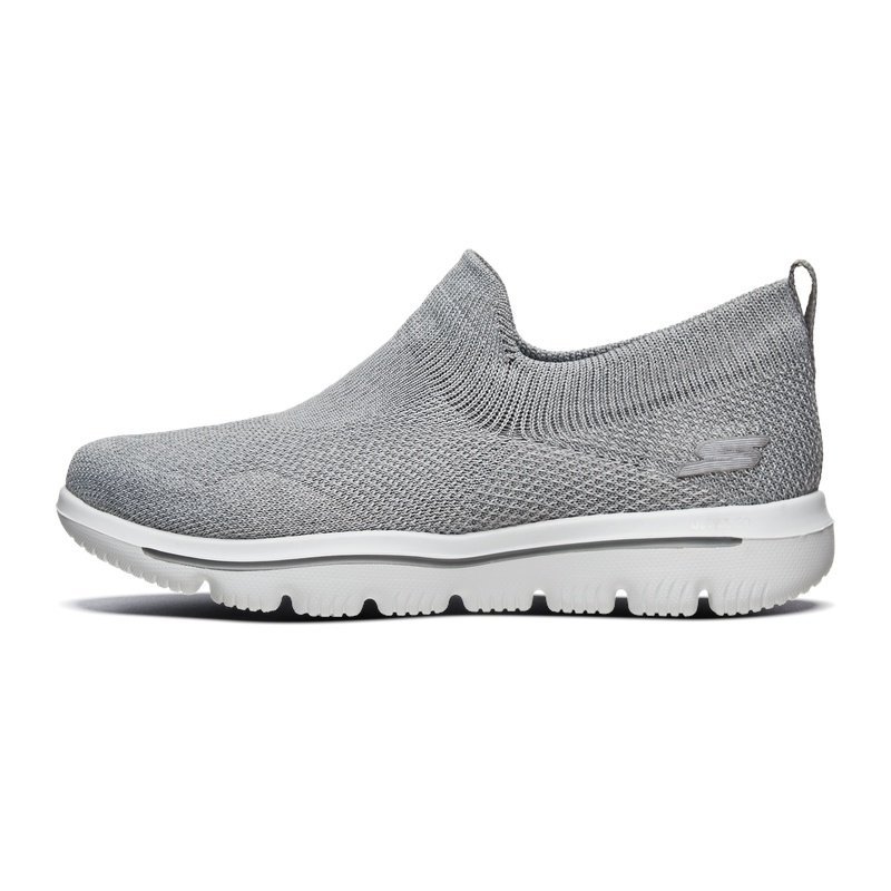 Skechers斯凯奇新款女鞋时尚一脚套休闲鞋轻质透气健步鞋15725 灰色/GRY 36