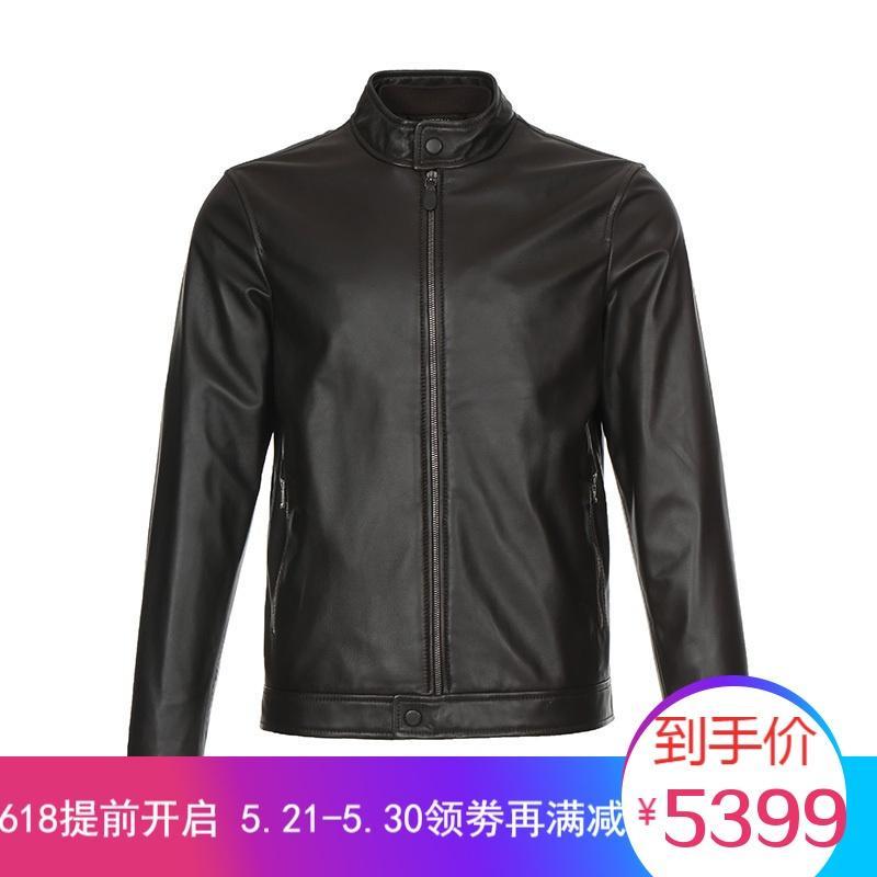Z Zegna 杰尼亚 男士羊皮革皮衣夹克 VS074 ZZ967 M08-咖啡色 L