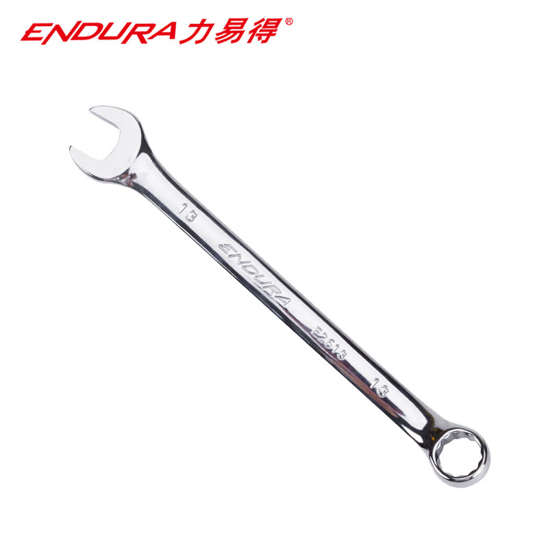 力易得（ENDURA）E2613全抛光铬钒钢 梅花开口两用扳手 13mm 1把（2把起订货期3-5天）