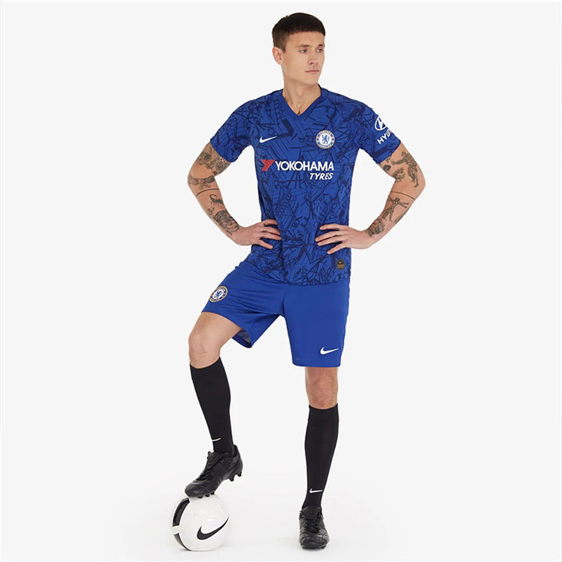 Nike 耐克官方2019/20 赛季切尔西主客场男子足球球迷短裤 AJ5703-494 M 蓝色